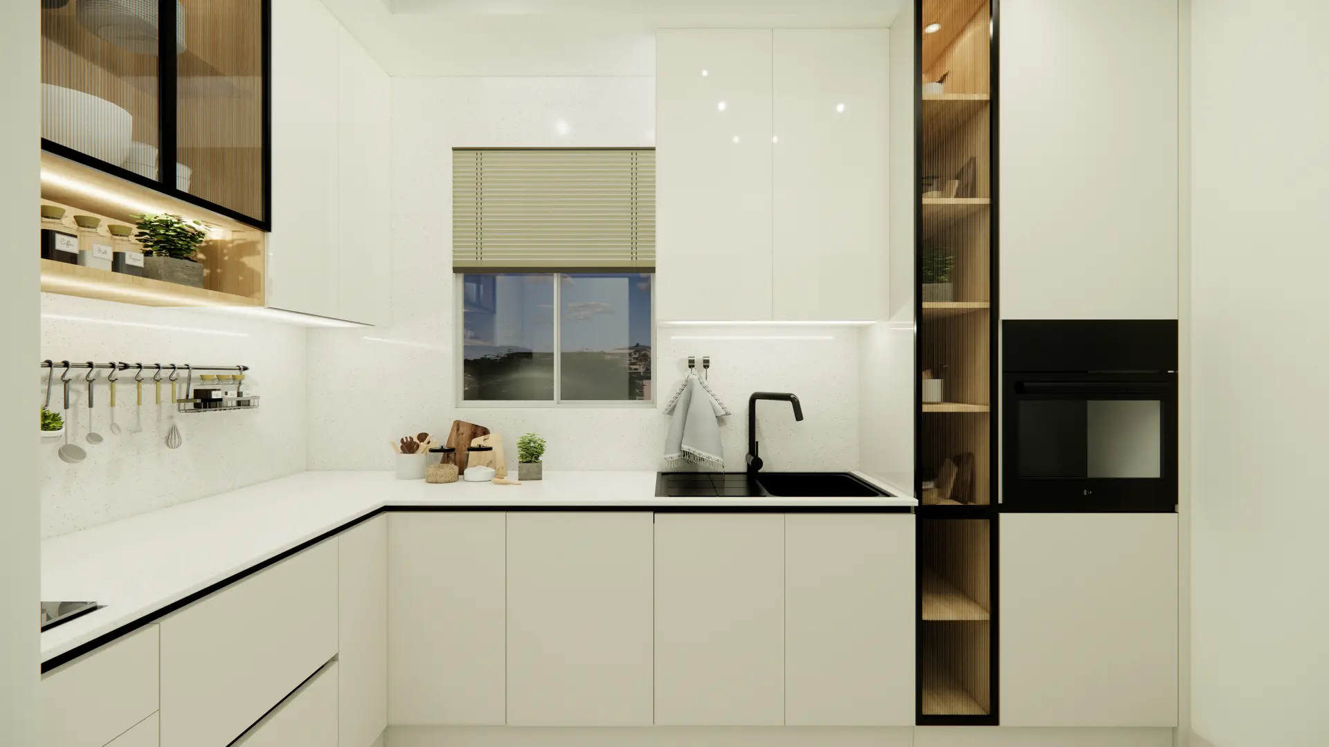 C-Shape Modular Kitchen